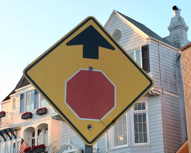 Stop Ahead Signage